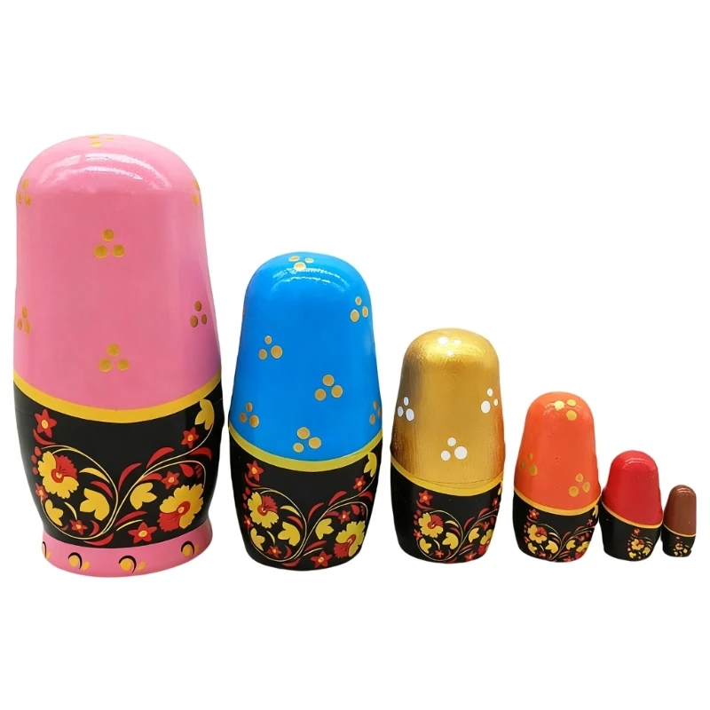 Đồ chơi xếp chồng giáo dục búp bê làm tổ truyền thống của Nga 6 lớp Matryoshka