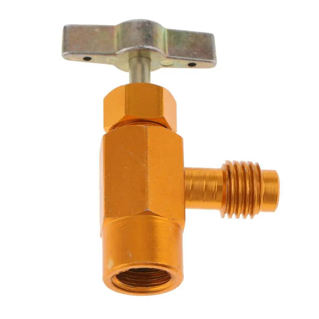 Can Tap Dispensing Valve DV-134 Aluminum Alloy ACME Thread Bottle Opener for R134a Auto a C System Recharge