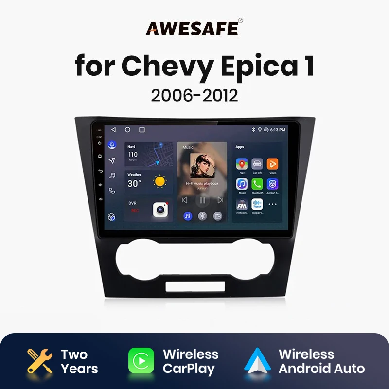 AWESAFE Wireless CarPlay Android Auto Radio for Chevrolet Epica 1 2006 2007 2008 2009 2010 2011   GPS 2din autoradio