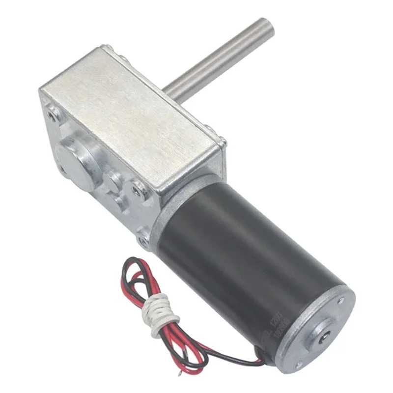 DC 12V 24V DC Motor Reduction Motor Self-lock Motor Worm Geared Motors High Torque for Curtain Machine Billboard Home Equipment