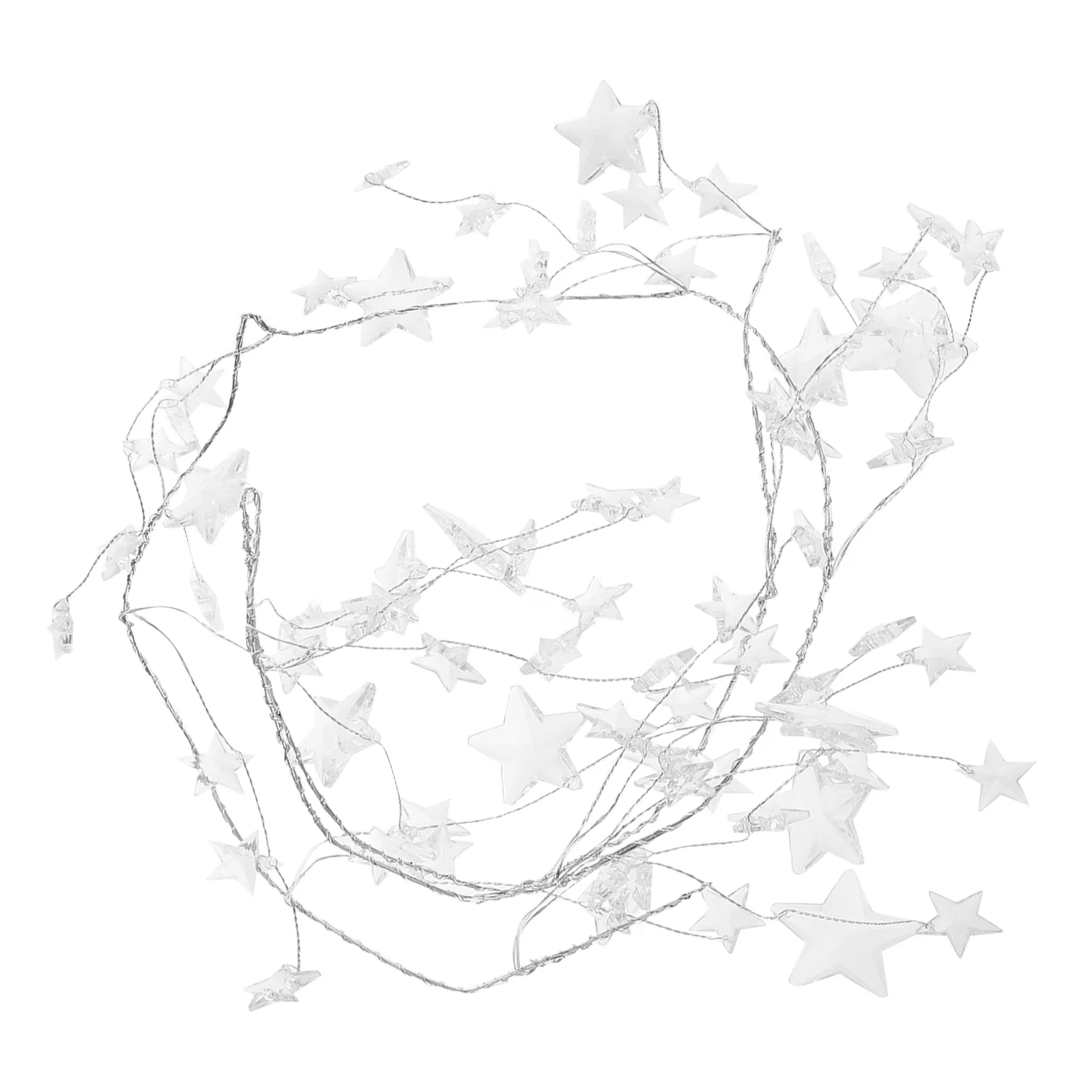 

Acrylic Star Bead Garland Clear Five Pointed String for Christmas Tree Holiday Decor Festive Winter Party Hanging Crystal