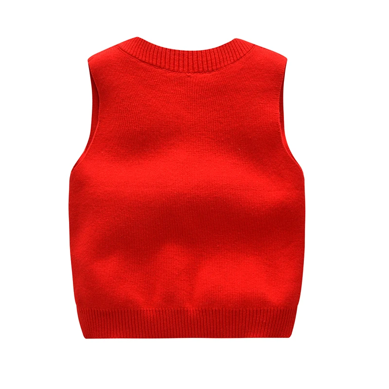 Autumn Winter Clothes School Boy Girl Vest Children Waistcoat Pullover Knitted Sleeveless Sweaters Kids Vest For Boys Girls