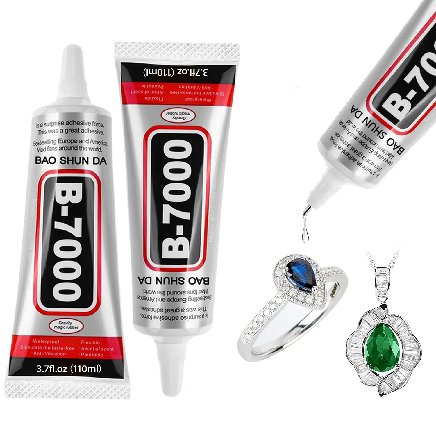 6PCS 15/25mL B7000 Jewellery Glue DIY Craft Accessories Mobile Phone Cases Touchscreen Glass Repair Liquid Super Adhesive.