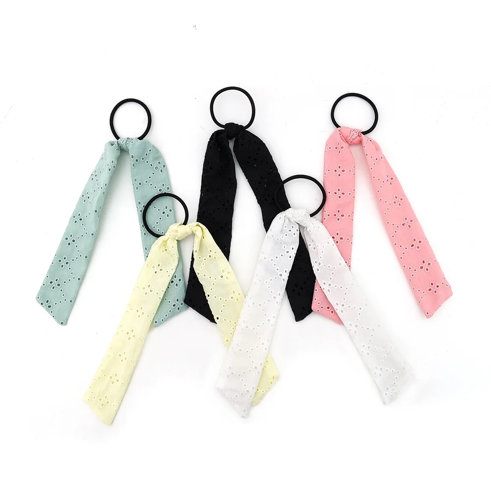 Cotton 3D Hollow bow Hairband Hole Hole bow Knot Hair Clip Stylish Hair Accessories for Women and girl band