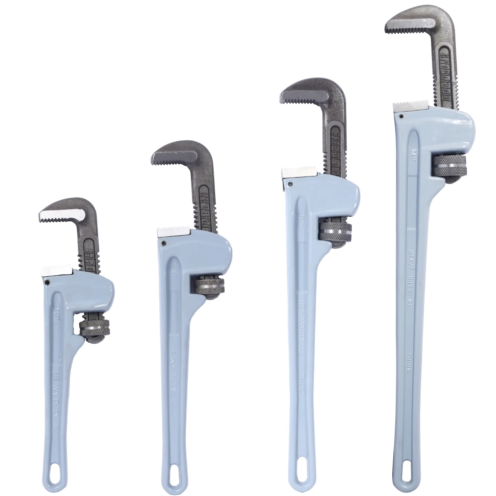 

4PCS Aluminium Pipe Wrench Adjustable Jaw Plumbing Pipe Wrench (10" 14" 18" 24" inch) Pipe Wrench Set