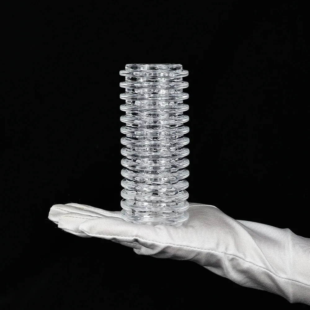 شفافة عالية TPE لدغ قناة ذكر الاستمناء دوامة كم المدرب الكبار لعبة الجنس للرجال جهاز استمناء