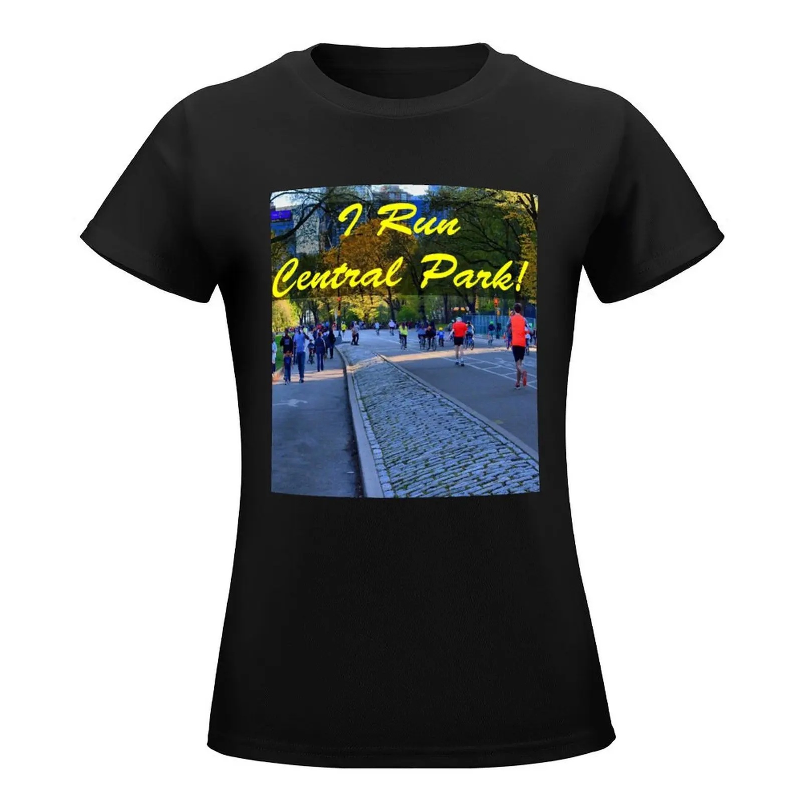 Let them know you're a runner!! I Run Central Park! T-Shirt vintage aesthetic clothes Women's tee shirt