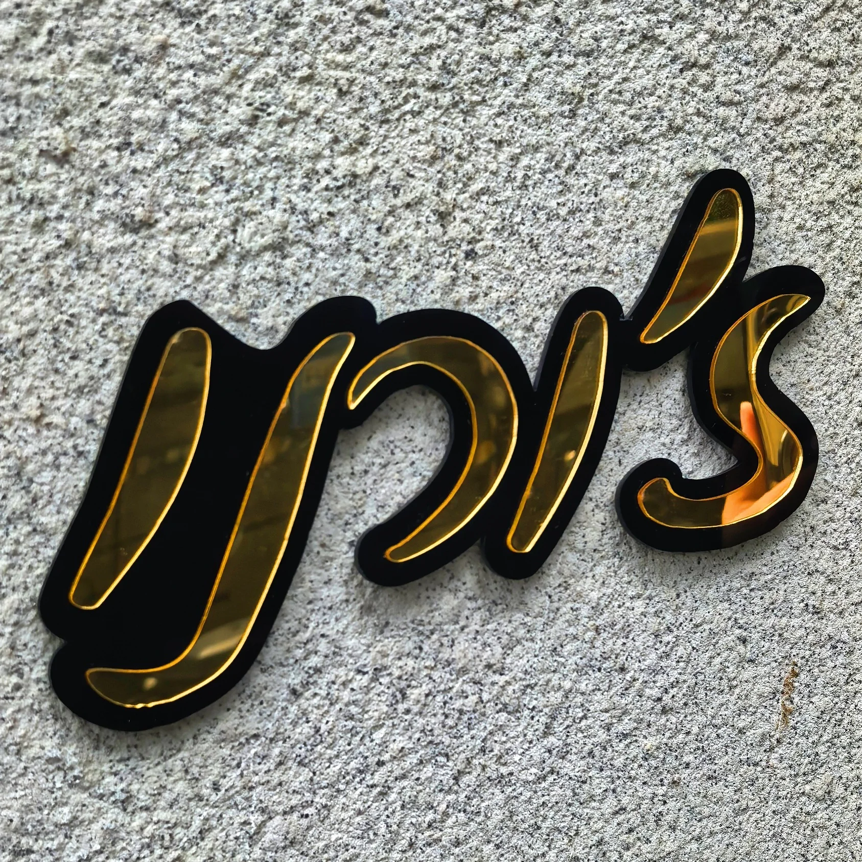 Acrylic Mirror Decor Door Plaque Customize Entrance Sign Home Wedding Birthday Party Decoration Wall Decor Custom Hebrew Sign