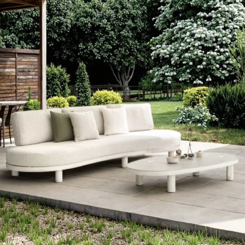 

Excellent Quality Nordic Style Furniture Garden Comfortable Fabric Sofa Set