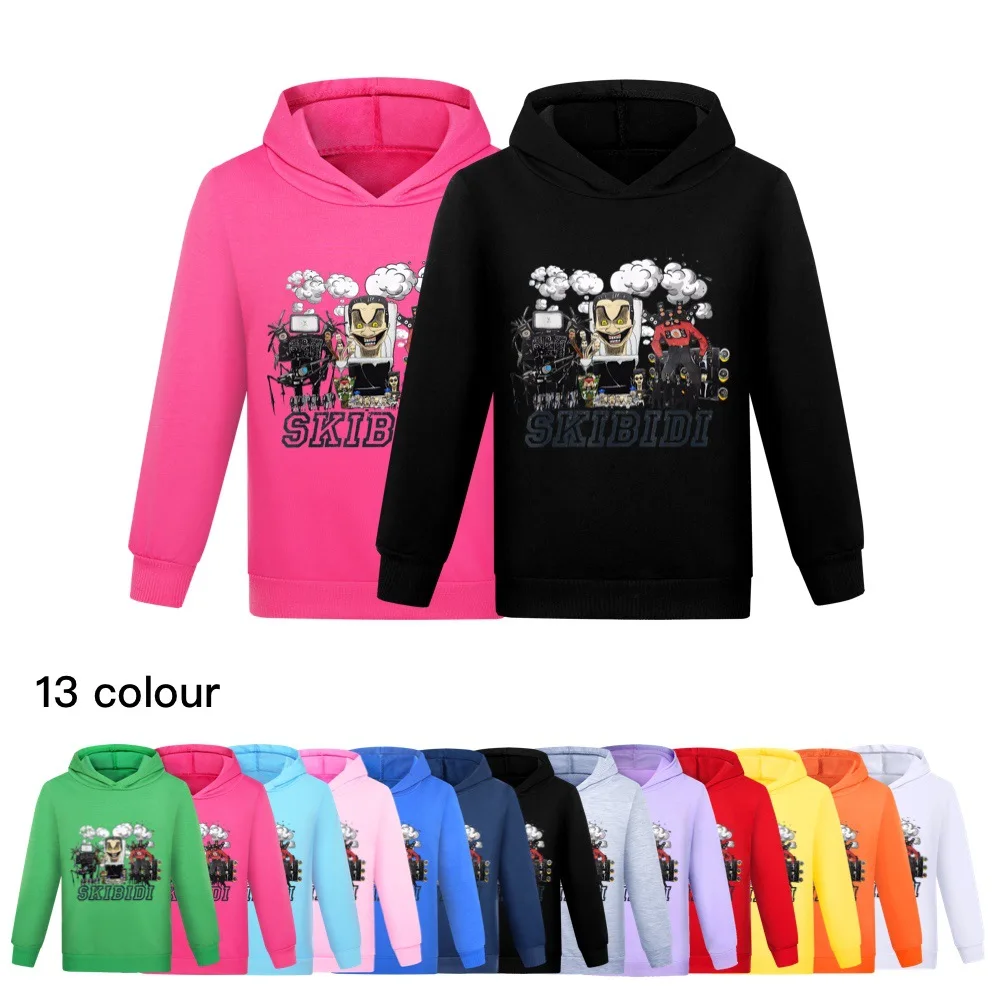 Baby Girsl Sweatshirt Kids Game Skibidi Toilet Hoodie Boys Game SpeakerMan Camcorder Man TvMan Cosplay Costume Children Clothing