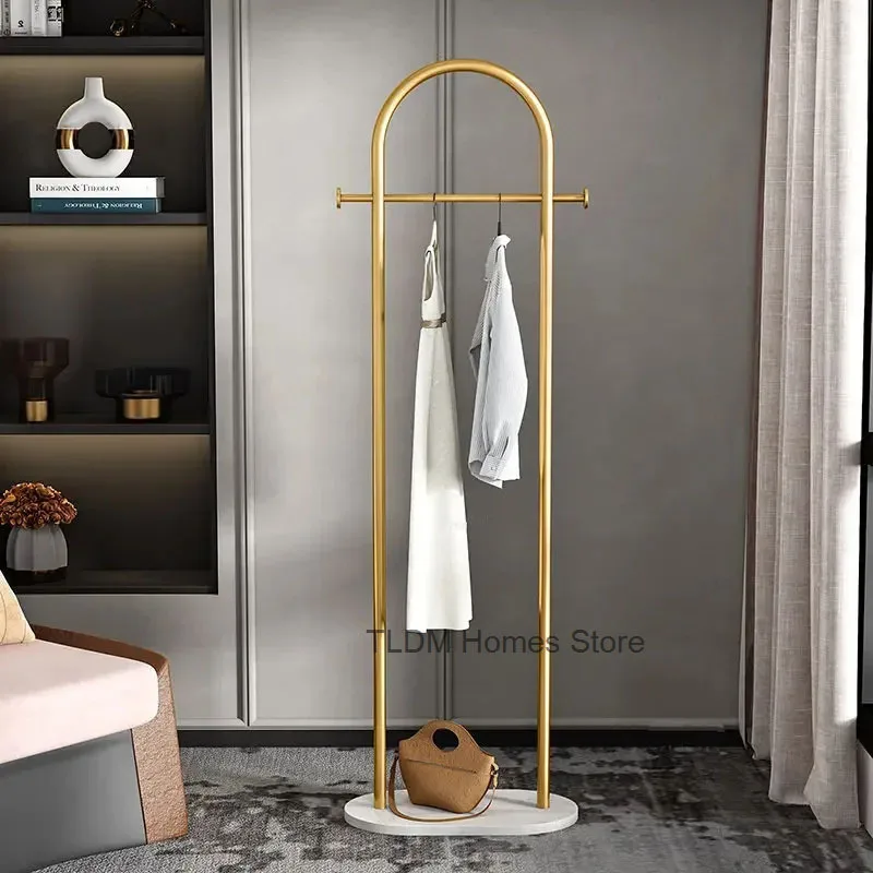 

Luxury Nordic Coat Rack Floor Metal Hanger Modern Clothing Rack Bedroom Wrought Iron Clothes Rack Stand Simple Home Furniture