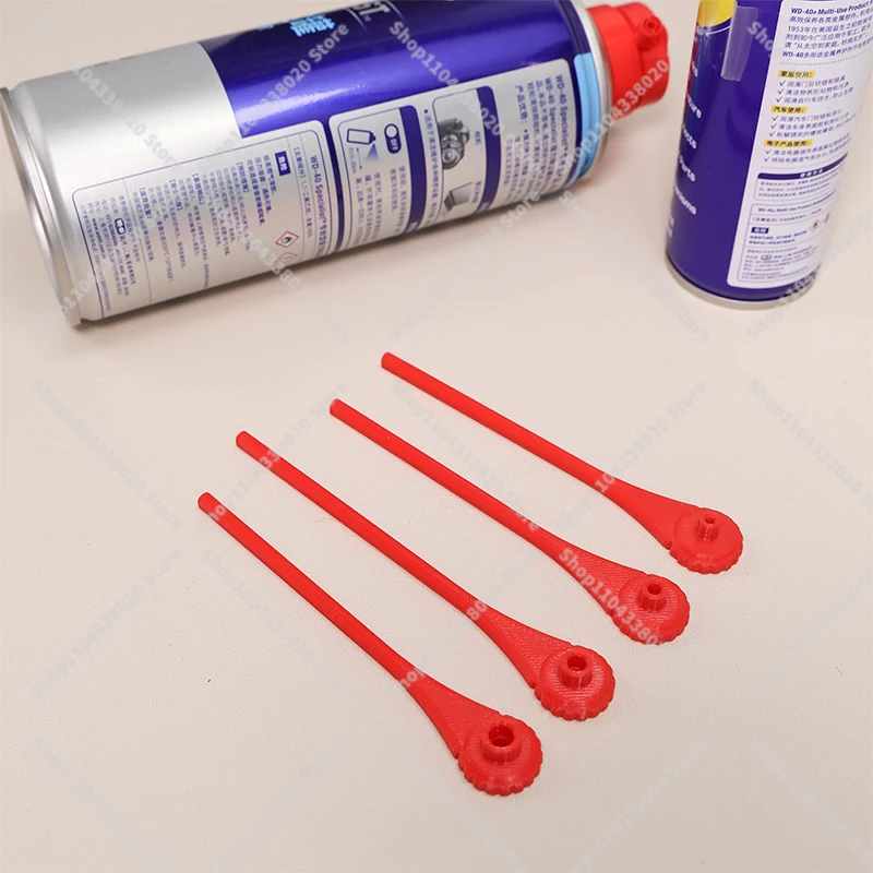 Spray Can Extension Nozzle - 4 Sizes (2-5mm) , Yellow/Red Plastic Adapter for Liquid Spray Cans, Long Reach Tools