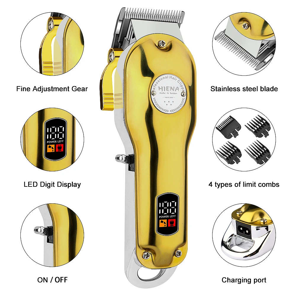 Hair clipper professional engraving oil head push multi-functional electric clipper charging repair beard