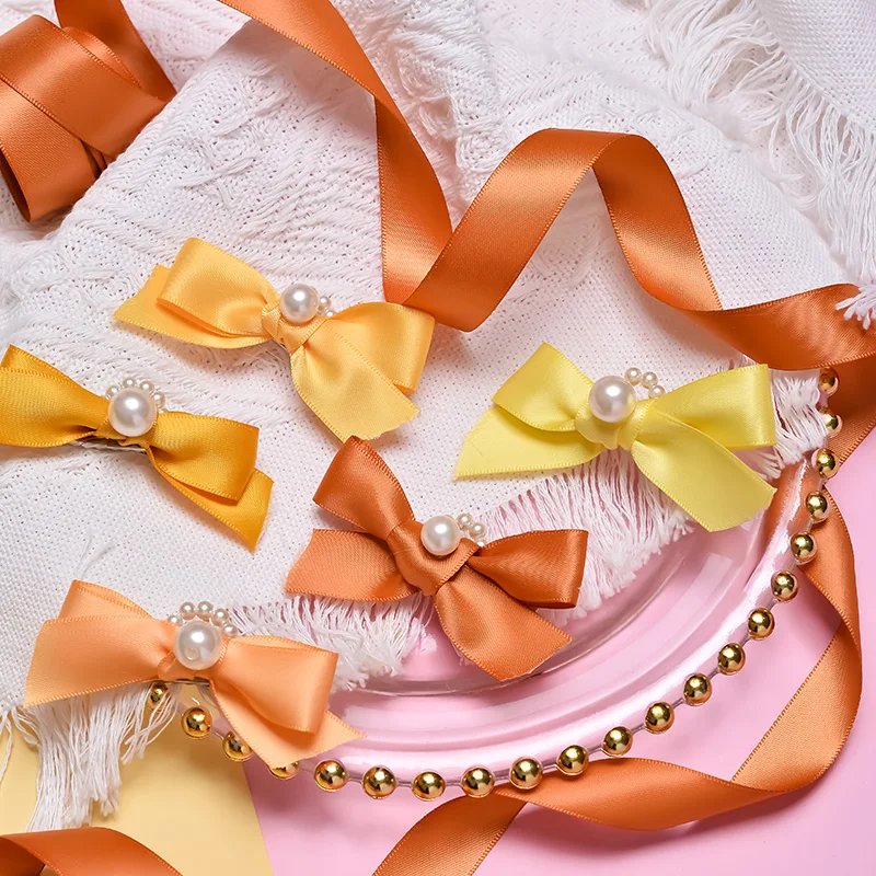 YAMA 25 28 32 38 mm 100yards/lot Double Face Satin Ribbon Light Dark Yellow for Party Wedding Decoration Handmade Rose Flowers