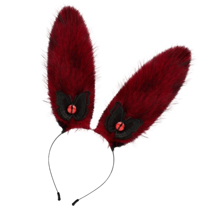 

PXPB Long Rabbit Ears Hairhoop Soft Plush Ear Hairhoop Halloween Cosplay Accessories for Women Halloween Cosplay