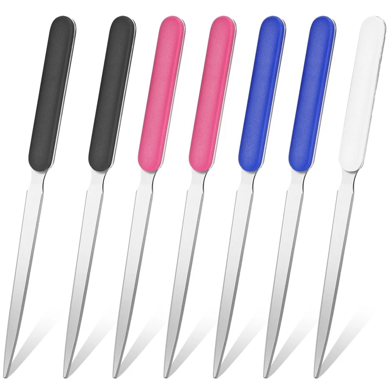 7 Pack Letter Opener Set, 7.5 Inch Stainless Steel Envelope Slitter, Efficient Mail Opener Tool Ideal For Office