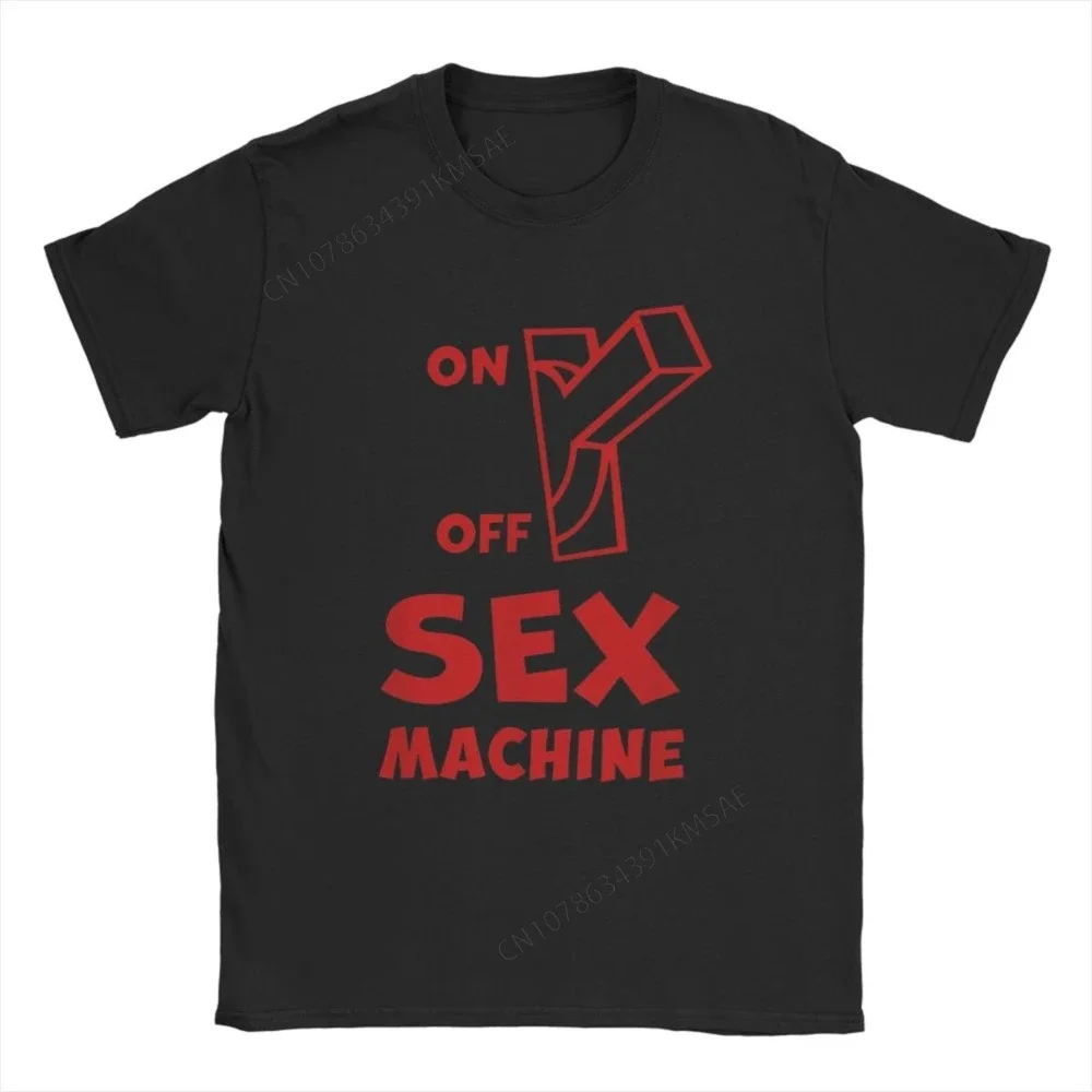 Uomo Sexmachine On Off T Shirt divertente adulto umorismo cotone top Casual manica corta O collo Tees Idea regalo T-Shirt