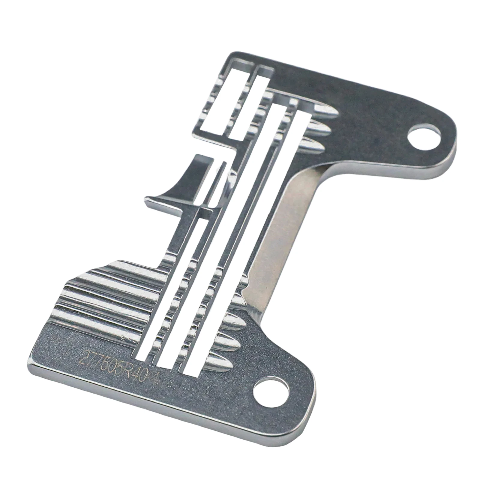 277505R40 صفيحة الإبرة مناسبة لماكينات الخياطة الأوفرلوك بـ 4 خيوط Pegasus EX5214، Siruba 988، JUKI MO-6800، Jack JK-798، C3، C4