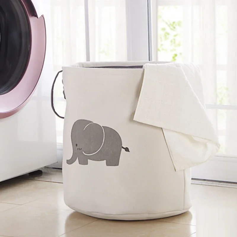 

Washing Dirty Clothes Laundry Basket Thicken Canvas Baby Toy Hamper Bin Storage Bag Box Fabric Waterproof Laundry Folding Bag