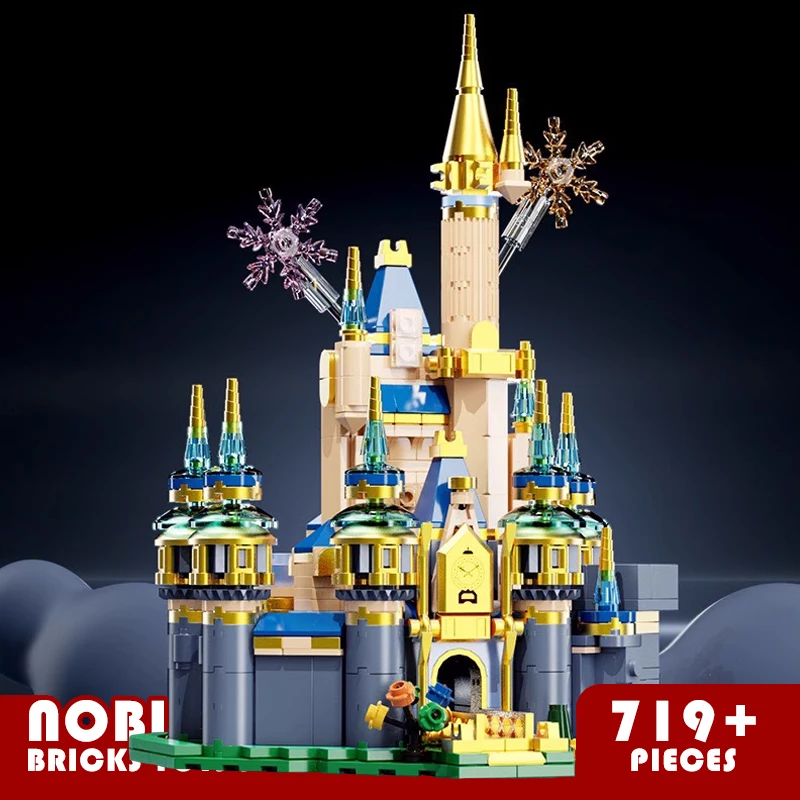 Disney Dream Castle MOC Bricks Model Princess Fairy Tales Palaces Building Blocks Plastic Toys Girl Children Christmas Gifts NEW