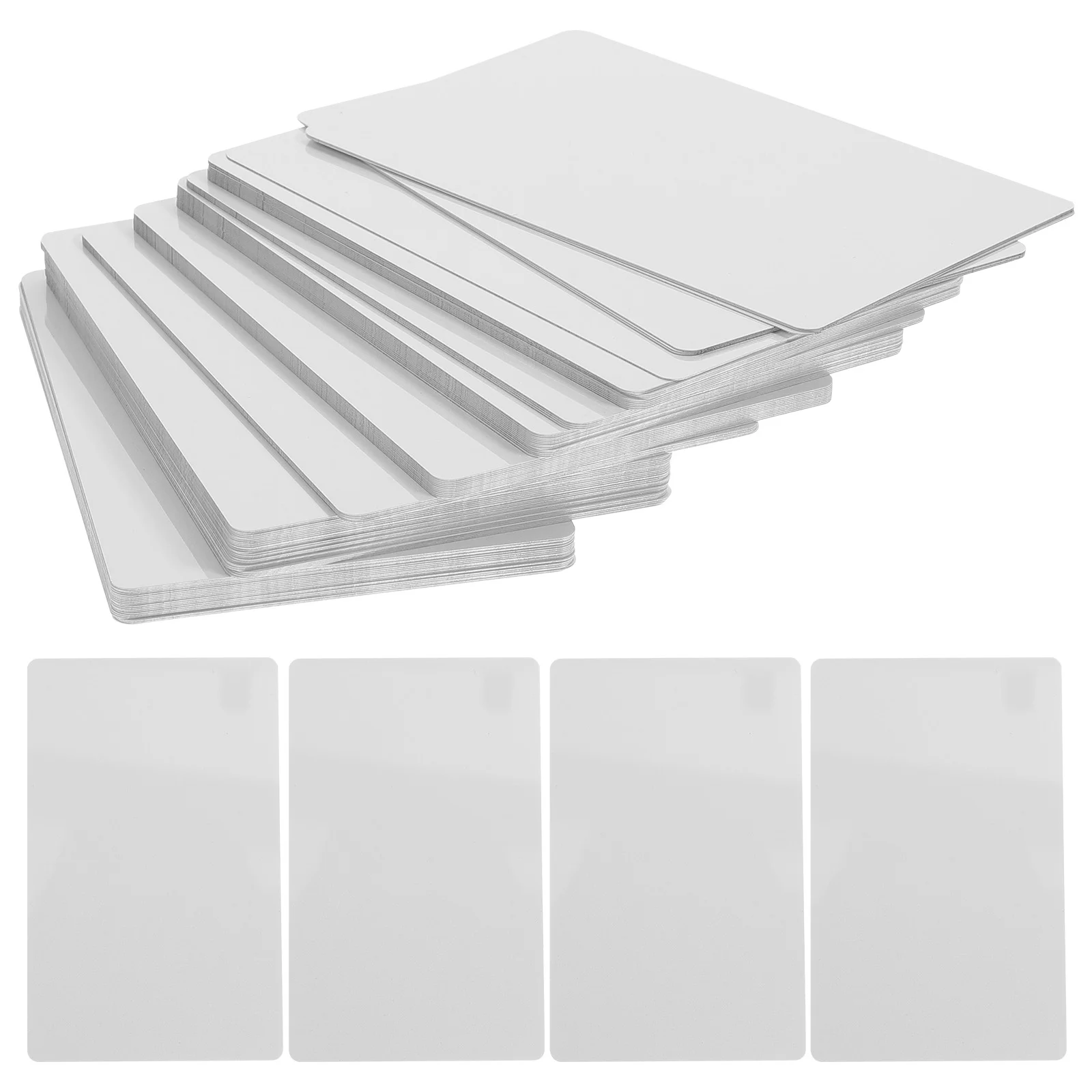 100 stuks veelkleurige sublimatie blanco visitekaartjes kantoor wit karton aluminiumlegering aluminium