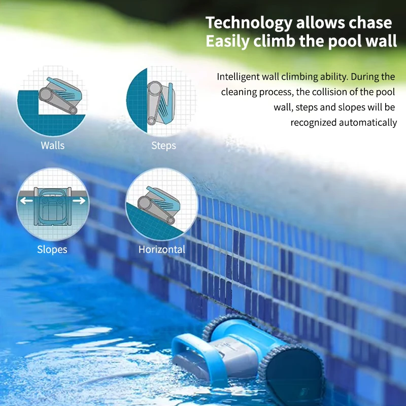 Commercial Automatic Pool Vacuum Cleaner With Swimming Pool Cleaning Accessories