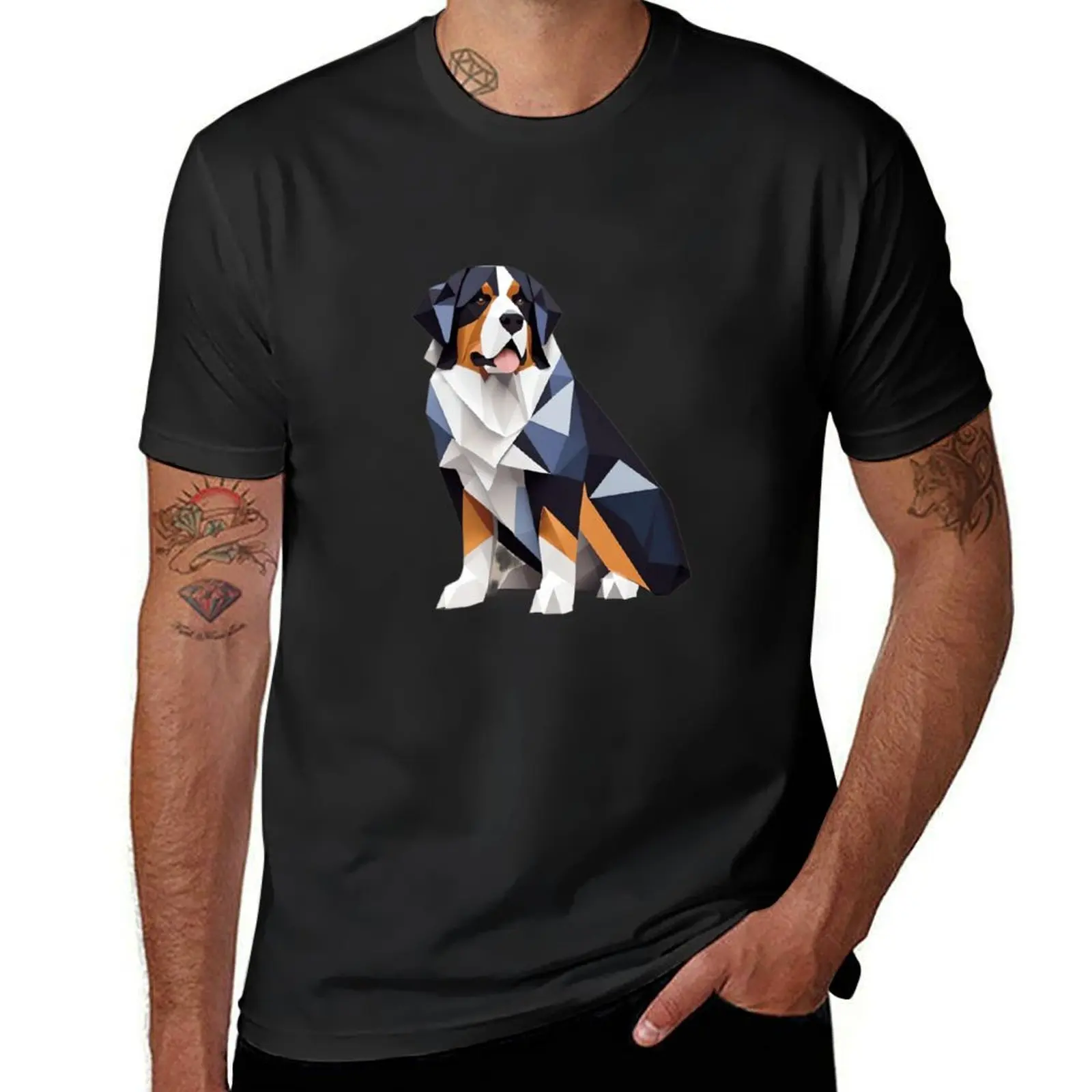 

Bernese Mountain Dog - Origami Bernese T-Shirt hippie clothes Blouse men t shirt