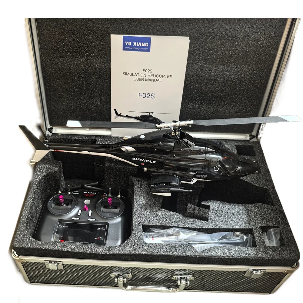 YUXIANG F02S AirWolf 2.4G 9CH GPS Optical Flow Localization LiDAR TOF Dual Brushless Motor RC Helicopter With Aluminum Box