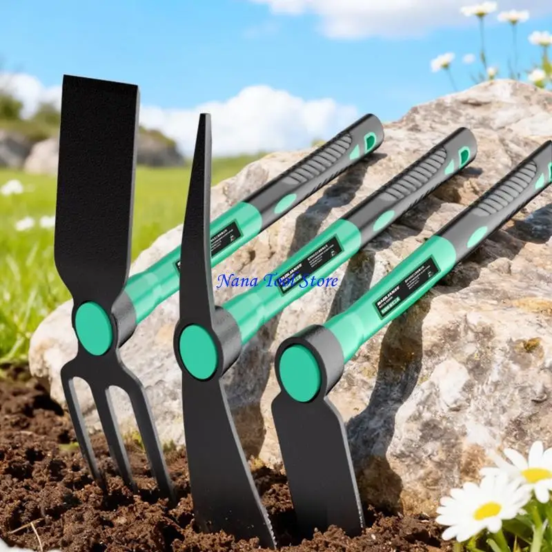 31GJ Multifunctional Double Purpose Gardening Hoe With Sturdy Metal Blade And Lightweight Fiber Grip Wedding And Cultivating