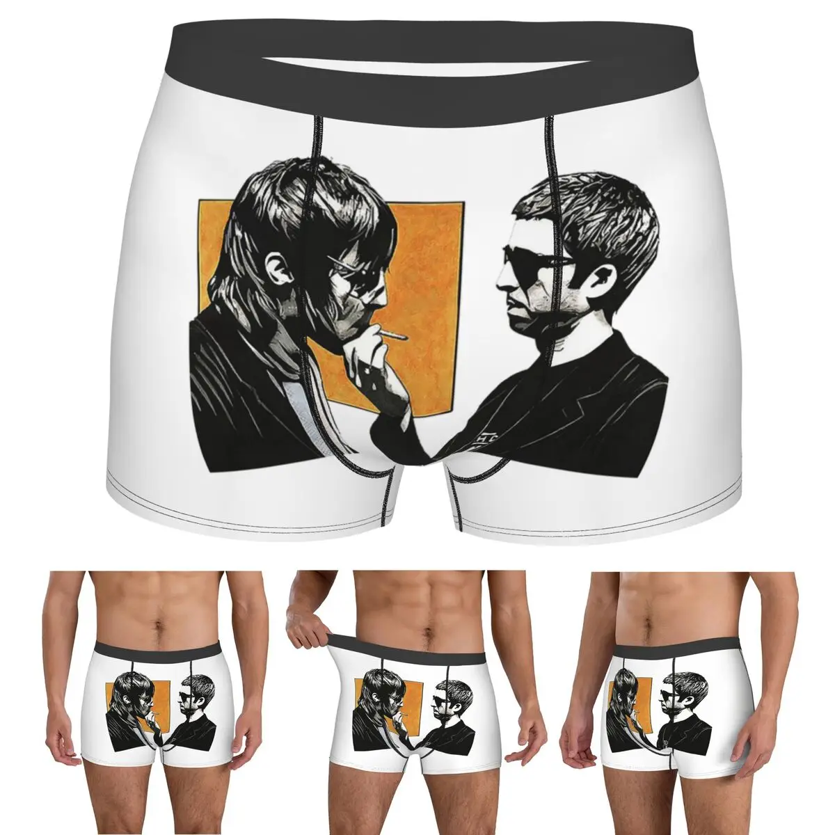 

Boxer Underpants Shorts Liam Gallagher (5) Panties Men Breathable Underwear for Homme Man Boyfriend Gift