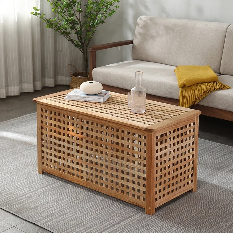 Nordic Solid Wood Living Room Coffee Tables Modern Minimalist Storage Sofa Side Table Creative Designer Household Bedside Table