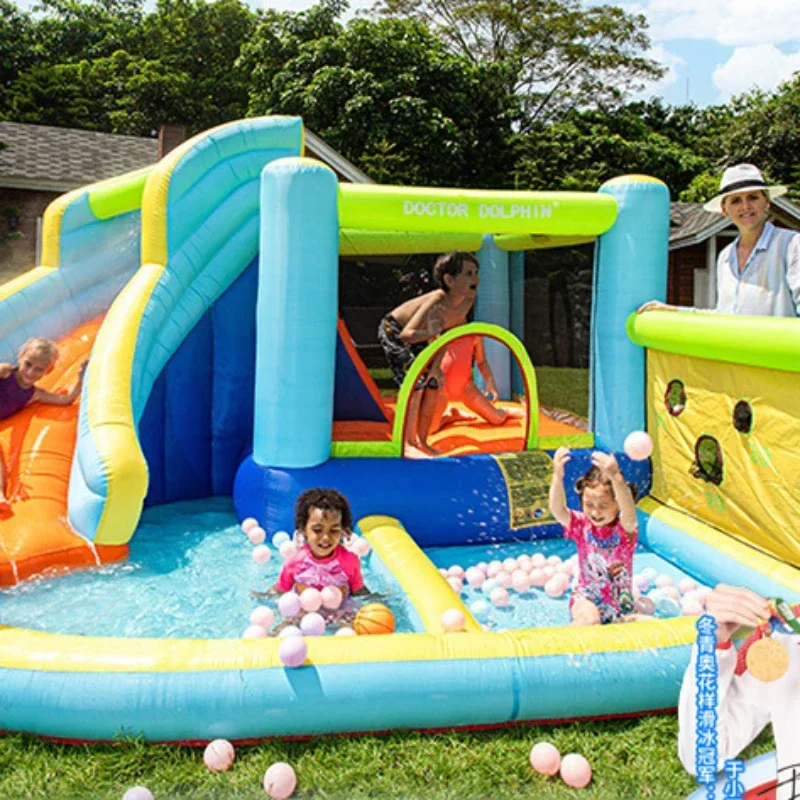 

Children's Amusement Park Indoor and Outdoor Slide Park Trampoline Trampoline with Safety Net