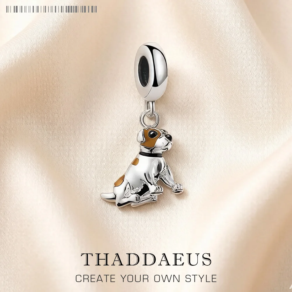 Anhänger Jack Russell Terrier Hund Brandneuer Modeschmuck Europa 925er Sterlingsilber Accessoires Süßes Geschenk für Damen Herren