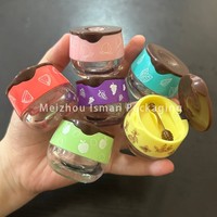 50Pcs kids honey shape lip scrub jar cute refillable lip balm container lip mask jars cosmetic sample packaging with stick 6g