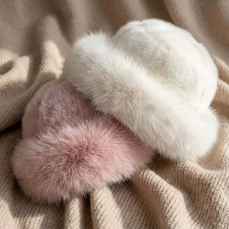Gorro de invierno para niños de piel sintética estilo mongol, cálido, a prueba de viento, con orejeras de felpa, gorro suave y grueso para niños y niñas.