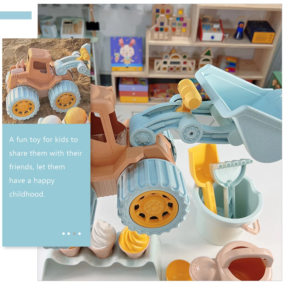 Bulldozer para niños, camión de playa para niños, modelo de juguete, coche de empuje hacia atrás, inercial para bebé