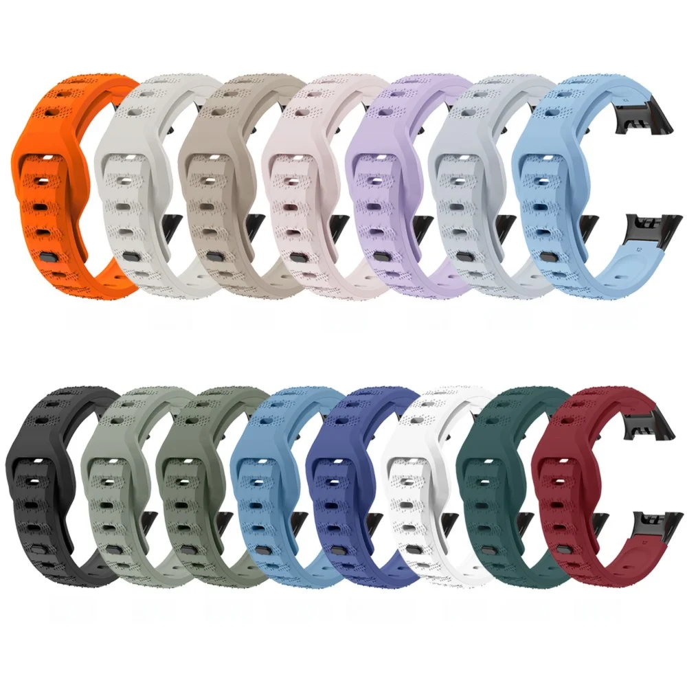 Quick Release Loop Strap For Xiaomi Mi Band 7 Pro Rice Grain Style Waterproof Silicone Replacement Adjustable Smart Watch Band