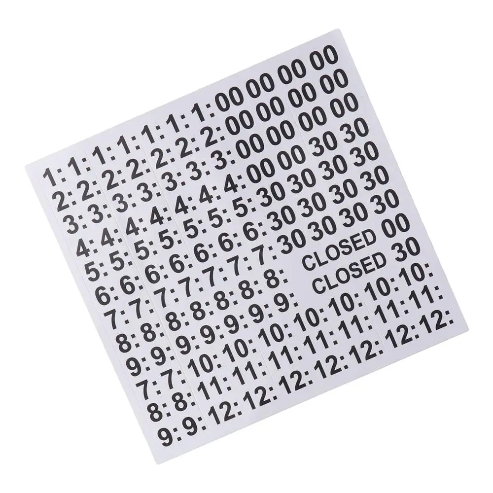 Sticker Business Store or Office Open Signs Waterproof Business Hours Sign Sunscreen