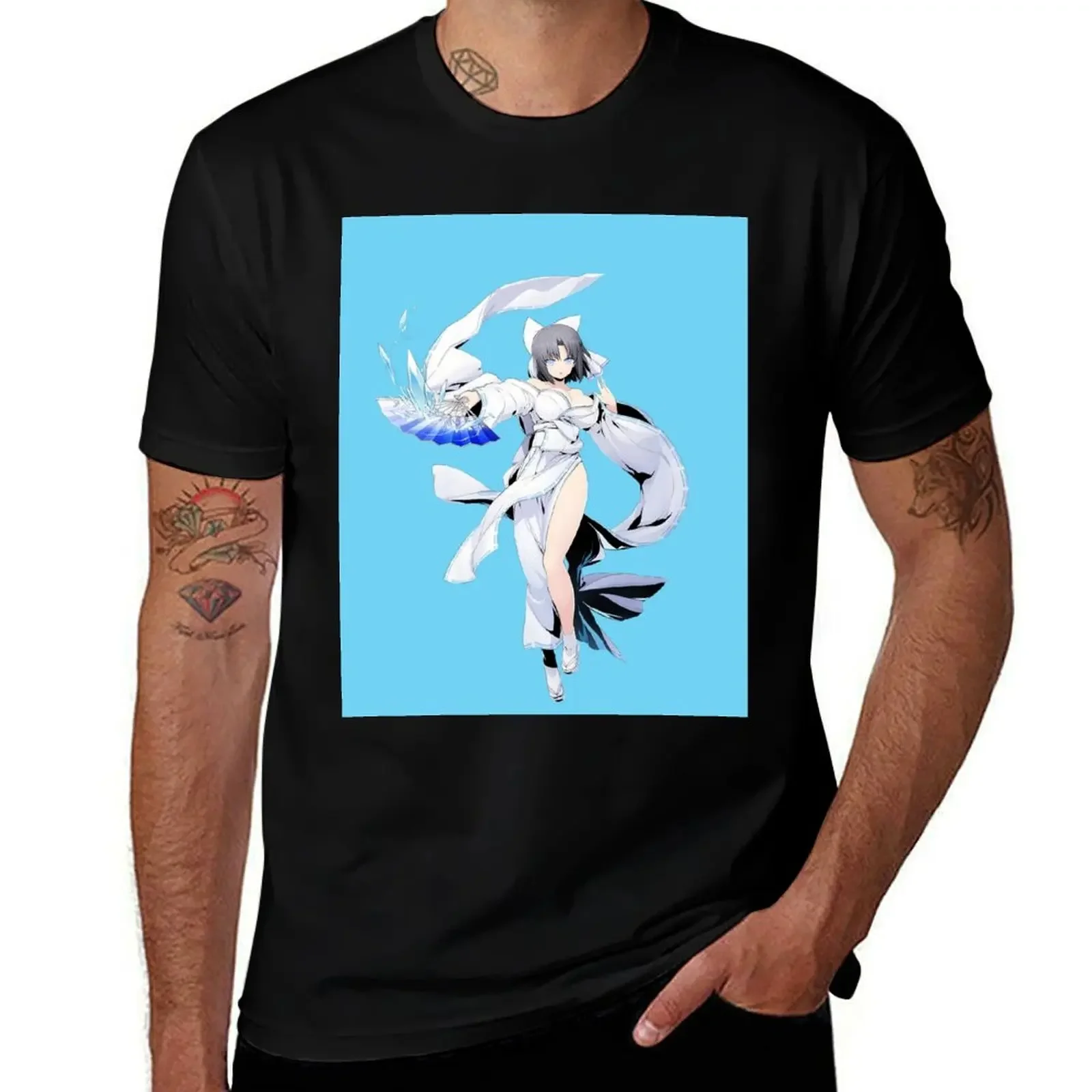 Camiseta Senran Kagura Yumi Ice, camiseta de anime, camisetas gráficas de algodón personalizadas, ropa para hombre