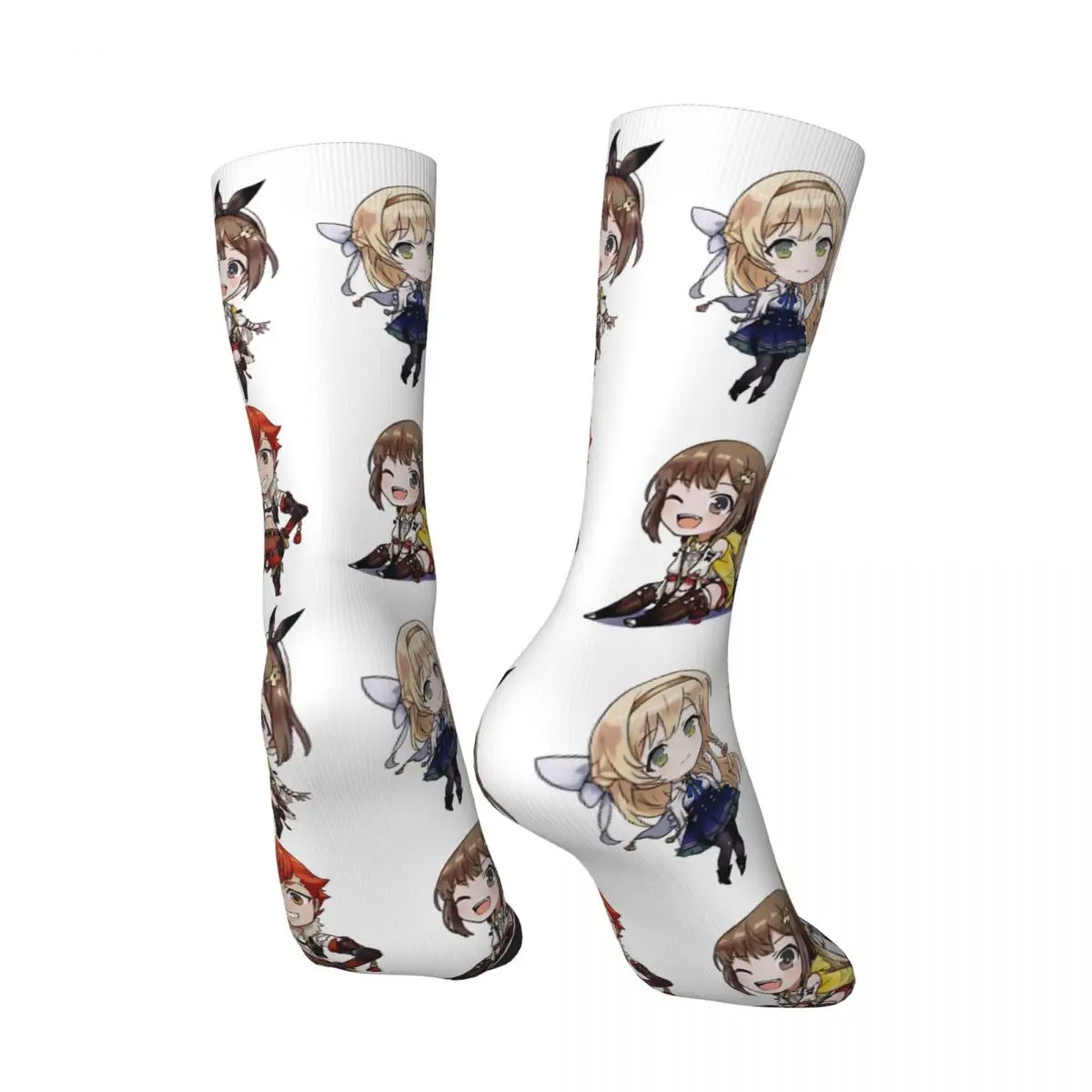 Hip Hop Retro Cute Anime Characters Crazy Men's compression Socks Unisex Atelier Ryza Role Playing Game Street Style Crew Sock