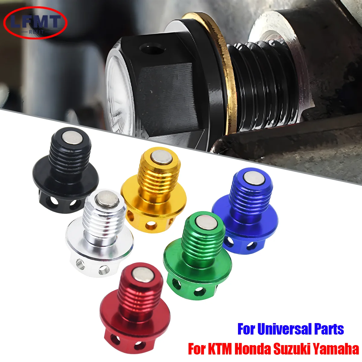 For Honda M12x1.5 Magnetic Engine Oil Drain Plug and Washer Gasket CRF XR Z50 CR80 50cc 90/110/125/140/150CC Pit Dirt Bike
