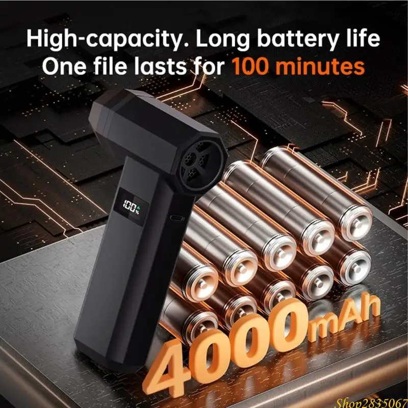 (1) منفاخ توربيني، منفاخ ثلج محمول قوي وعالي السرعة للسيارات، قوة قابلة للتعديل بـ 4 سرعات 831F #2