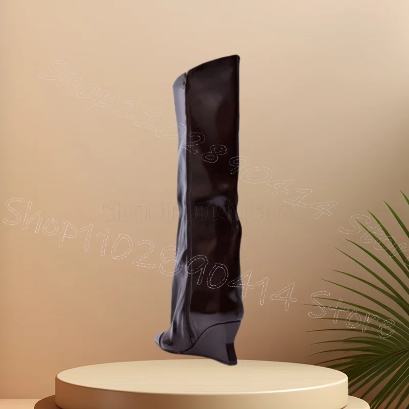 Purple Strange Style Heels Patent Leather Boots Side Zipper Women Shoes Pointed Toe Party Feast Dating 2025 Zapatos Para Mujere