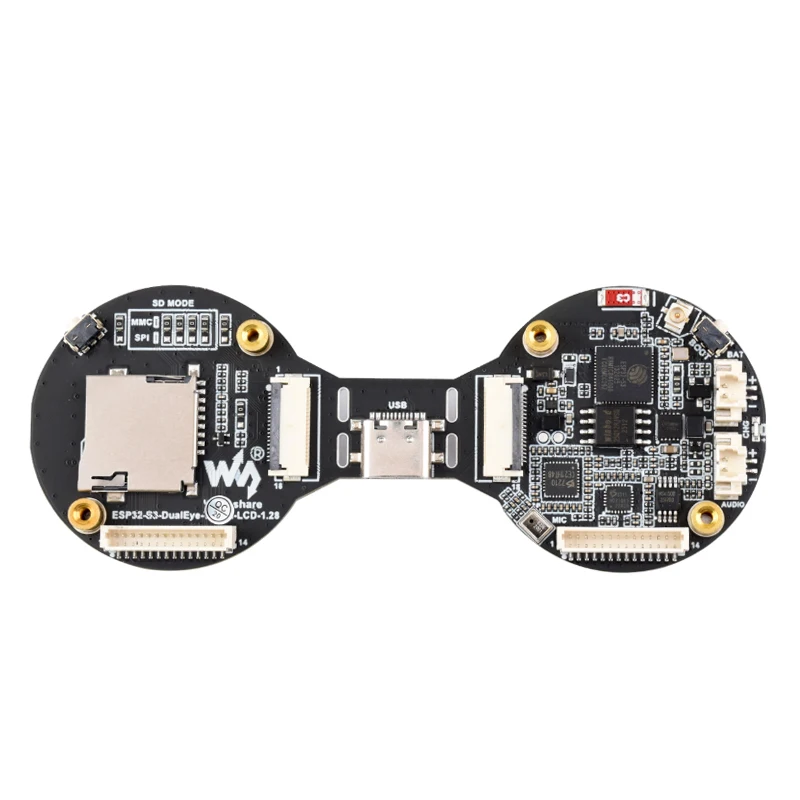 Płytka rozwojowa ESP32-S3 AI Elektroniczne Oko DualEye TouchEye z 1.28-calowym okrągłym wyświetlaczem LCD, WiFi, BLE 5, Robot Zabawka ESP32-S3-DualEye-LCD-1.28 — zdjęcie produktu 2