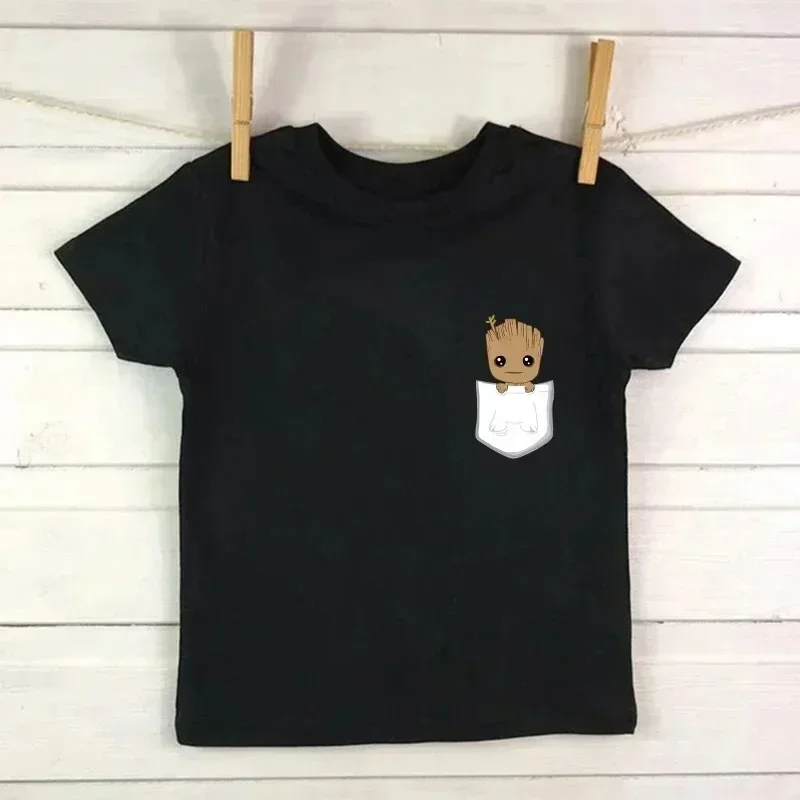 Children Tshirt Kid I Am Groot Bady Anime Groot Movie Tops Cute T Shirt Harajuku Graphic Boys Girls Tee Baby Cotton Short Sleeve