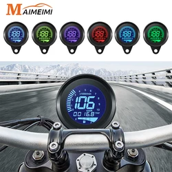 7-Color Backlight Universal 12V Digital Motorcycle Speedometer Tachometer Odometer Speed KMH MPH Oil Level Gauge Tacho RPM Meter