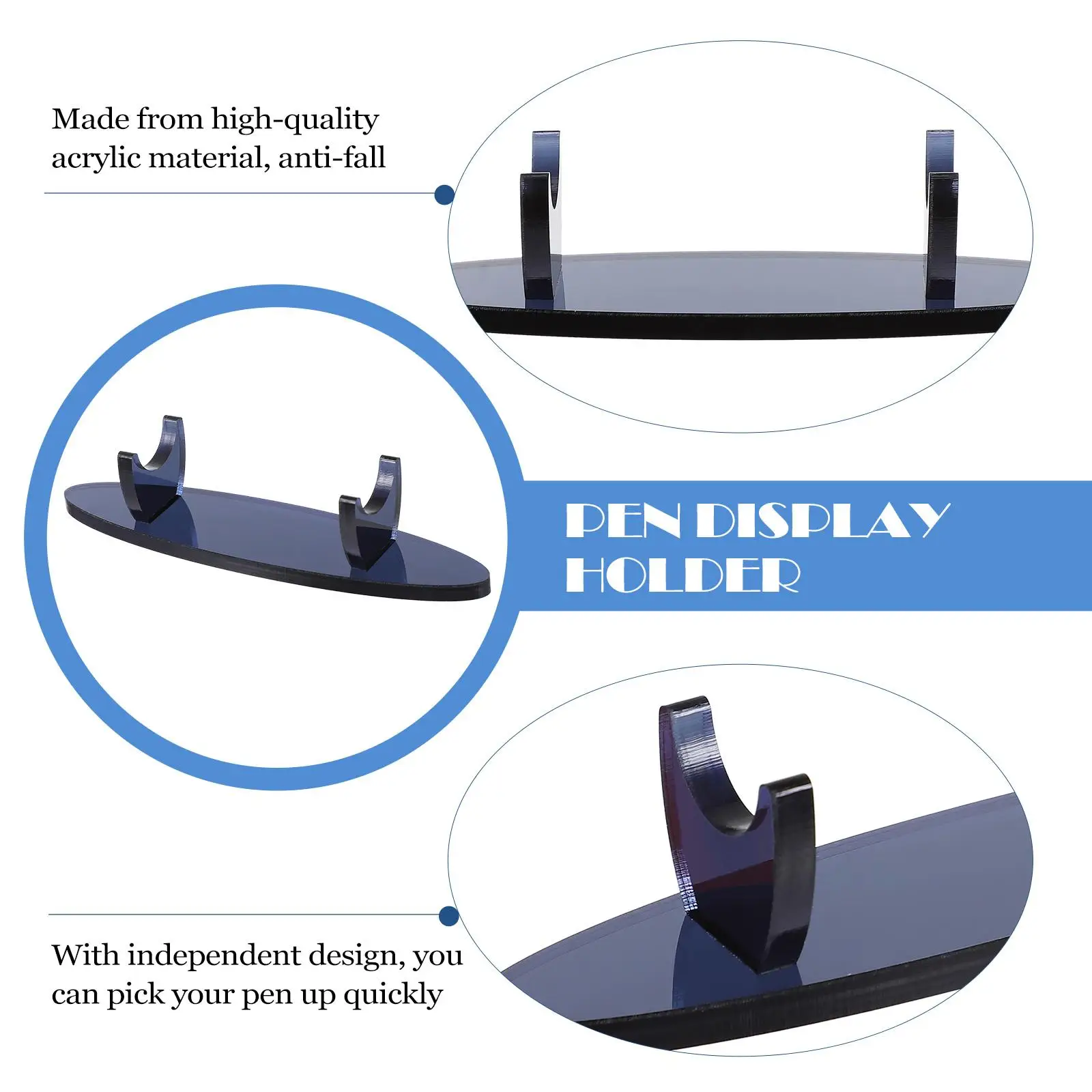 Pen Holder Display Stand Acrylic Show Shelf Rack Storage Makeup Brush Penholder