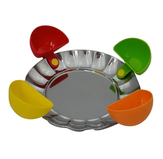 

4pcs Kitchen Gadgets Multi-Purpose Dipping Sauce Cups Colorful Dip Clip Bowls Clip-On Plastic Spices Dip Container Bowl