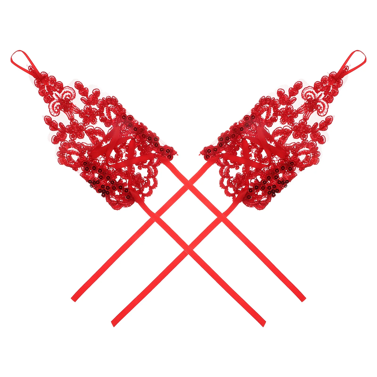 

1 Pair Kids Wedding Gloves Lace Dress Up for Girls Party Evening Performance