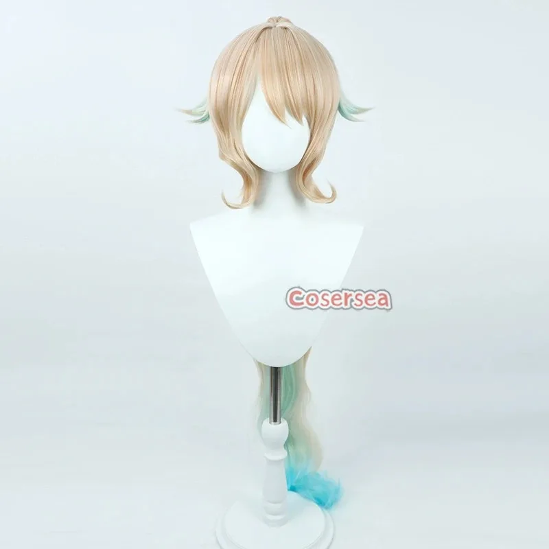Cosersea Enna Alouette pelucas de Cosplay Virtual YouTuber Enna Alouette 130cm peluca de cola de caballo de colores mezclados pelo sintético resistente al calor